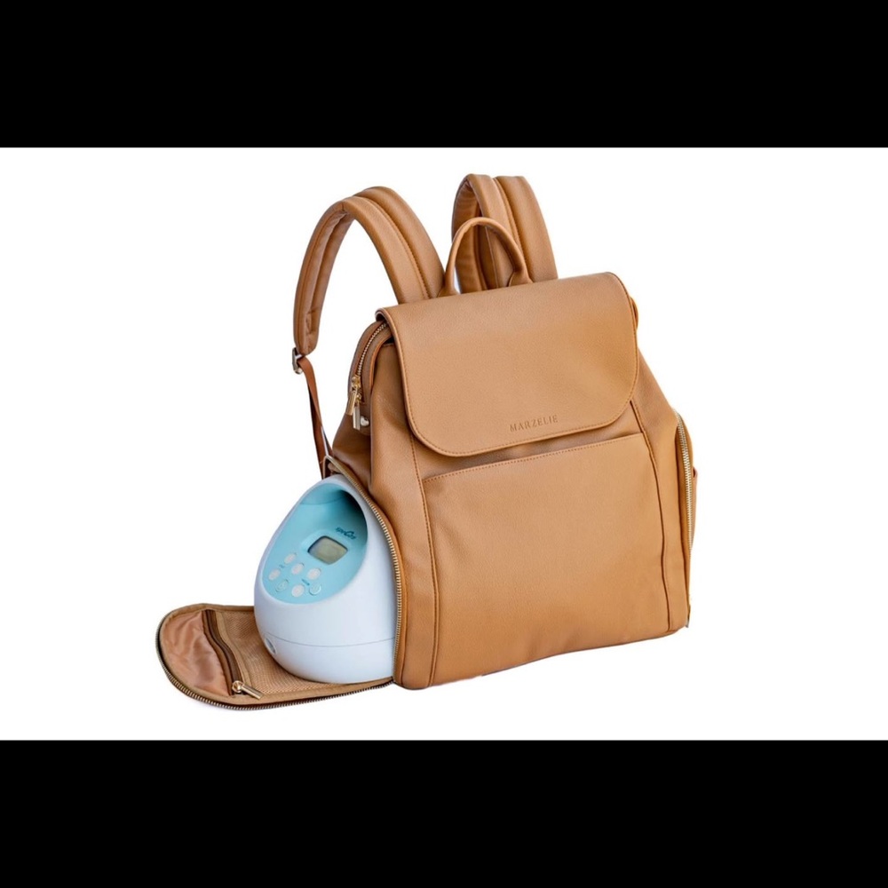 Tan Marzelie Leather Backpack